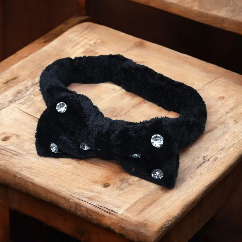 Bling It On Spa Top Bow Headbands with Elastic Band